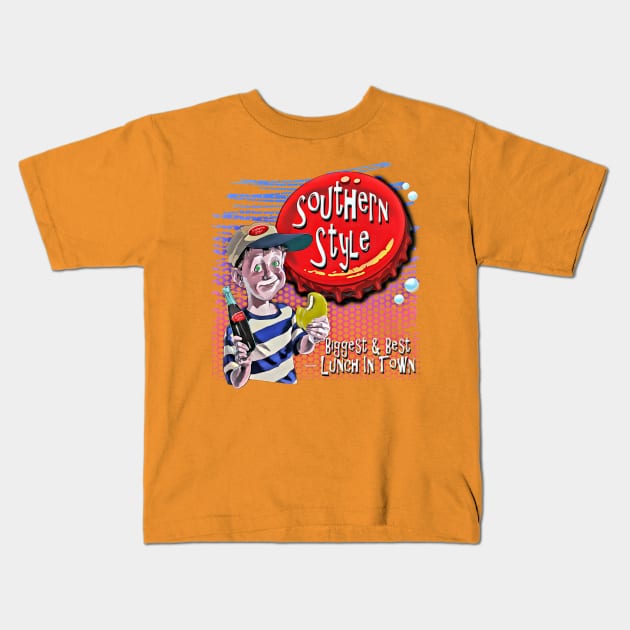 Best Lunch in South Kids T-Shirt by Digitanim8tor